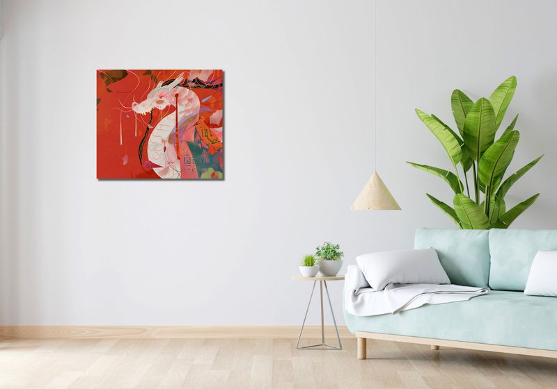 Obraz 70x60cm Orientacyjny Smok zdjęcie 2