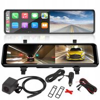 CARPLAY WIDEOREJESTRATOR LUSTERKO 10,88 CALA ANDROID AUTO KAMERA DVR 2K QHD