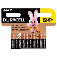 10x BATERIE ALKALICZNE R3 AAA 1,5V 10 LAT WAŻNOŚCI MAŁE PALUSZKI DURACELL