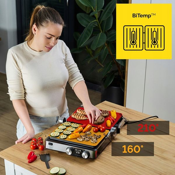 Grill elektryczny Opiekacz do panini Yoer 2000W + Programator czasu i zdjęcie 12