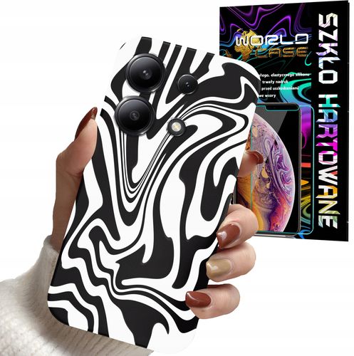 ETUI CASE DO XIAOMI NOTE 13 4G - ABSTRAKCJA ZEBRA MODNE DLA KOBIET + SZKŁO na Arena.pl