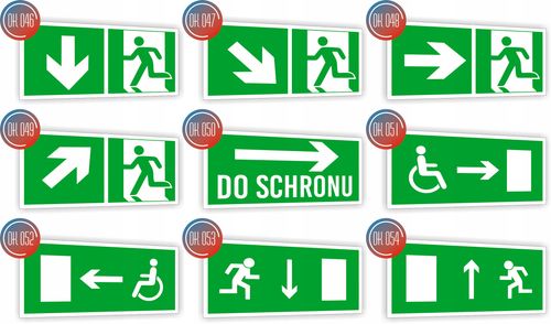 Tabliczka ewakuacyjna nadruk 20x10 Wyjście ewakuacyjne Znak na Arena.pl