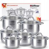 ZESTAW GARNKÓW NA INDUKCJA / GAZ GARNKI ZE STALI NIERDZEWNEJ ZESTAW 12