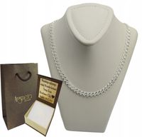 Łańcuszek Srebrny Damski Monaliza 3,80 mm Pełny Diamentowany Grawer Gratis