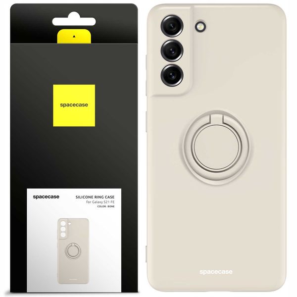 Spacecase Silicone Ring Galaxy S21 Fe Bone zdjęcie 1