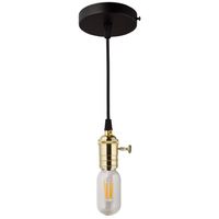 Lampa wisząca Edison ABIGALI-ZA-1 nad wyspę loft złota czarna