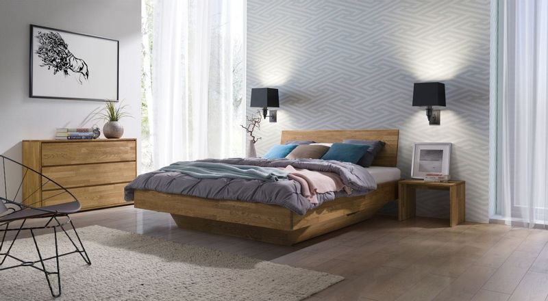Łóżko dębowe FLOW Classic 160x200 zdjęcie 2