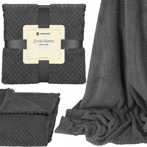 GRUBY KOC CIEPŁY NARZUTA DWUSTRONNA NA ŁÓŻKO KANAPĘ 150x200 cm PLED MIĘKKI na Arena.pl