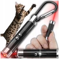 LASER DLA KOTA WSKAŹNIK LASEROWY LATARKA UV ZABAWKA 3w1 DO ZABAWY Z KOTEM