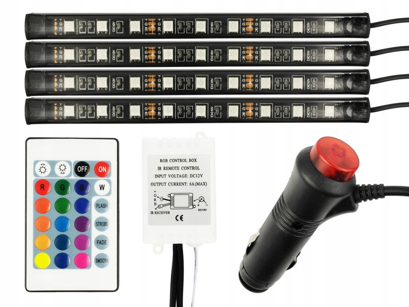Oświetlenie Interlook LED RGB wnętrza auta zdjęcie 6