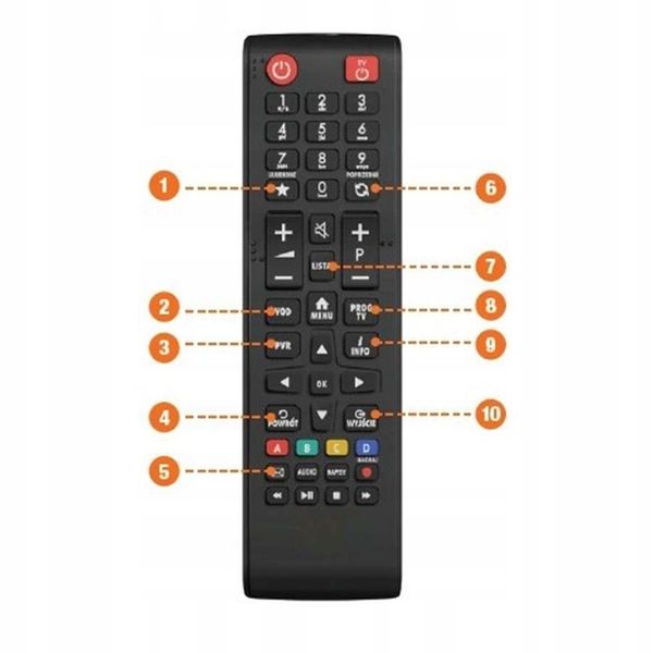 PILOT do dekodera SAMSUNG ORANGE ICU100 UHD88 WH80 zdjęcie 2