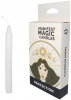 ZESTAW BIAŁYCH RYTUALNYCH ŚWIEC MANIFEST MAGIC CANDLES OCHRONA 12 SZT