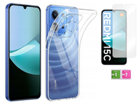 Etui silikonowe do XIAOMI REDMI 15C 4G 5G obudowa case 2mm + szkło na ekran