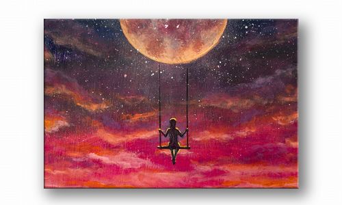 OBRAZ NA PŁÓTNIE 032 Huśtawka 30x20cm na Arena.pl