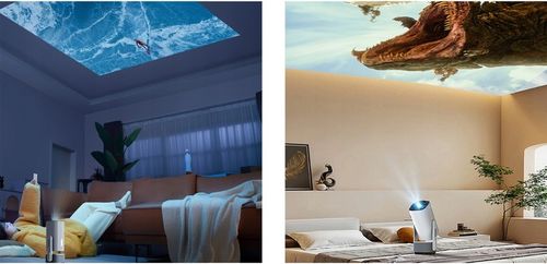 PROJEKTOR RZUTNIK AKUMULATOR PRZENOŚNY OBROTOWY LED MOBILNY SMART TV +HDMI na Arena.pl