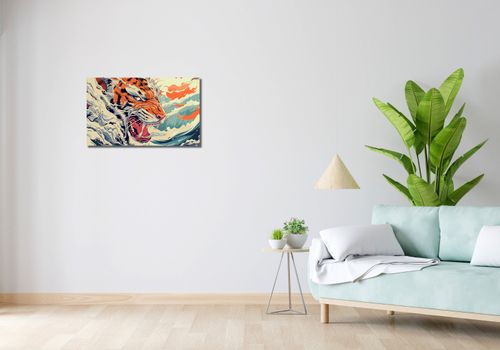 Obraz 70x40cm Tygrys Na Fali na Arena.pl