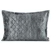 Poszewka Blink 43 50x70 cm stalowy welwet geometryczne tłoczenie eleganckie