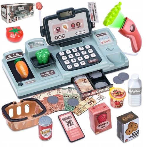 KASA FISKALNA SKLEPOWA INTERAKTYWNA ZAKUPY WAGA SKANER RUCHOMA TAŚMA KOSZYK na Arena.pl