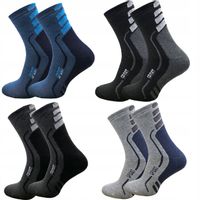 4x pary SKARPETY męskie zimowe THERMO bawełniane grube FROTTE mocne 43-46