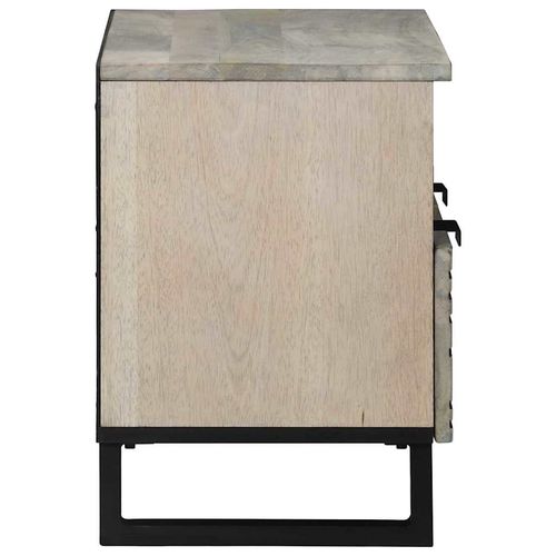 Stojak na Telewizor Biały 70 x 33 x 46 cm lite drewno mango na Arena.pl