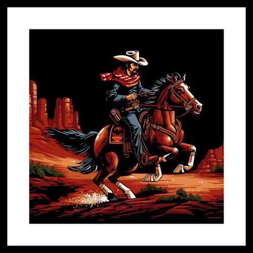 Plakat 40x40cm Galop przez Prerię na Arena.pl