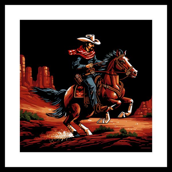 Plakat 40x40cm Galop przez Prerię zdjęcie 3