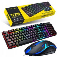 GAMINGOWY ZESTAW Klawiatura + mysz gamingowa PODŚWIETLENIE RGB do gier