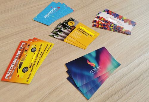 400g! WIZYTÓWKI 500 szt JEDNO DWUSTRONNE MEGA SZTYWNE 500+100 Gratis! =600 na Arena.pl