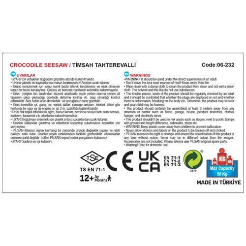 WOOPIE Bujak Wieloosobowy KROKODYL Huśtawka Równoważna na Arena.pl