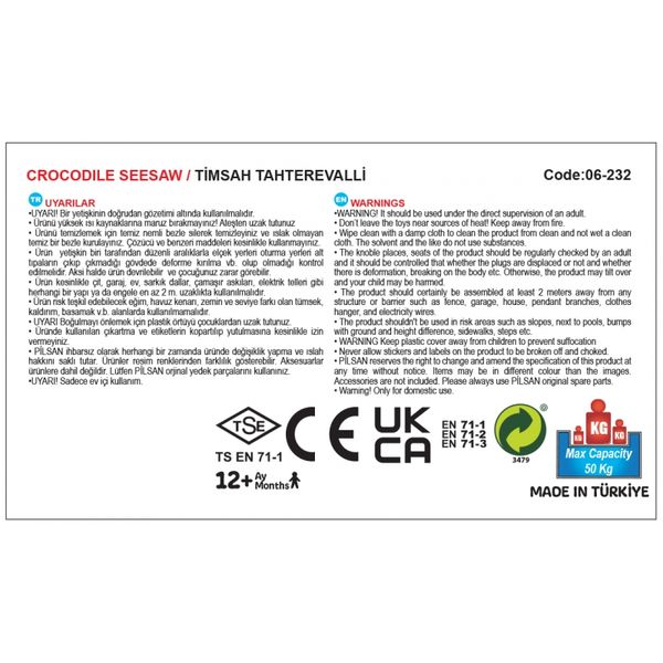 WOOPIE Bujak Wieloosobowy KROKODYL Huśtawka Równoważna zdjęcie 8