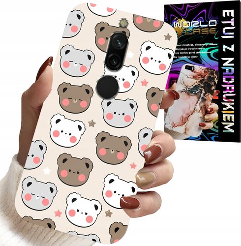 ETUI DO XIAOMI REDMI 8 - MIŚ MISIE WZORY DLA NAJMŁODSZYCH + SZKŁO na Arena.pl