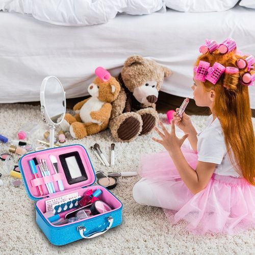 KUFEREK KOSMETYKÓW ZESTAW DO MAKIJAŻU I PAZNOKCI ŚNIEŻYNKA DLA DZIECI na Arena.pl