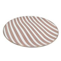 Talerz obiadowy płaski płytki w różowe paski 26,5 cm