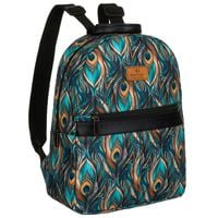 wielokolorowy plecak damski z poliestru z modnym wzorem