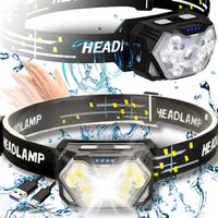 LATARKA CZOŁOWA CZOŁÓWKA LED LAMPA LED AKUMULATOROWA MOCNA 2000 lumen