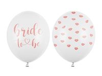 Balony lateksowe Bride to Be usta, 30 cm 3 szt.