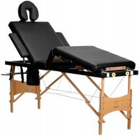 Stół składany do masażu drewno Bodyfit czarny