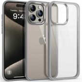ETUI NA TELEFON IPHONE 15 PRO SILIKONOWY NAROŻNIK SZARY SUPDEAL TWARDE