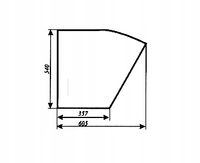 szyba drzwi dolna - dół ciągnika Zetor 3320, 5211 kabina BK6011 59117962