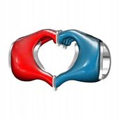 Zawieszka SREBRO 925 Charms Znak Miłości Serce Dłonie