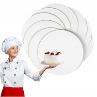 PODKŁAD PODKŁADKI POD TORT 26 CM 10 SZT HDF OKRĄGŁY BIAŁY BEZZAPACHOWY