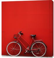 Obraz 90x100cm Czerwony Rower