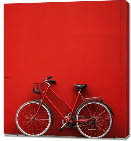 Obraz 90x100cm Czerwony Rower zdjęcie 1