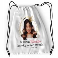 Plecak Dla Klaudii Sportowy Szkolny Worek Torba Z Nadrukiem Ze Zdjęciem