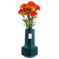 Wazon ceramiczny dekoracyjny H20cm Butelkowa zieleń Mat flakon na kwiaty