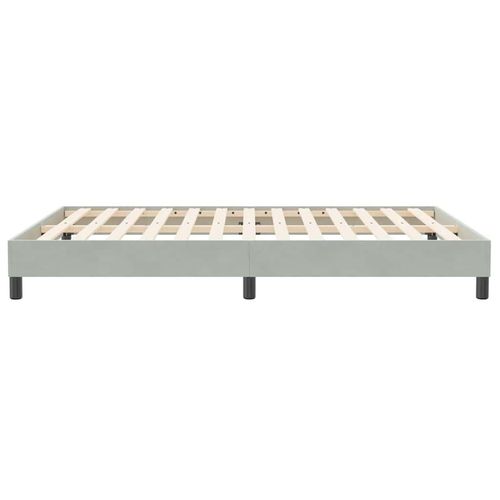 Łóżko Box Spring bez materaca Jasnoszary 140x210 cm Aksamit na Arena.pl