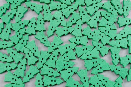 Guzik drewniany CHOINKA zielony 10szt. na Arena.pl