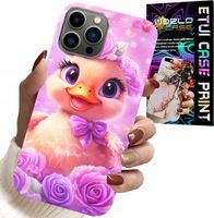 ETUI DO IPHONE 11 PRO MAX - SŁODKA KACZUCHA, KACZKA NA RÓŻOWYM TLE