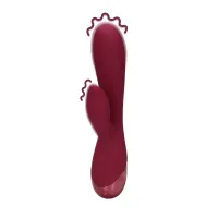 loveline wibrator kroliczek silikonowy gładki dark cherry