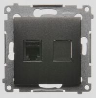 Simon54 Gniazdo telefoniczne pojedyncze RJ12 DT1.01/48 antracyt